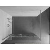 Mexen Kioto+ shower wall with shelf Walk-in 70 x 200 cm, white pattern, chrome - 800-070-121-01-85