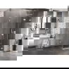 Mexen Lunar-F L folding shower cabin right 80 x 80 cm, transparent, white - 836L-080-080-20-00-P
