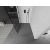 Mexen Kioto Walk-in shower wall 100 x 200 cm, black grid 8 mm, black - 800-100-101-70-77