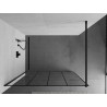 Mexen Kioto Walk-in Shower Screen 130 x 200 cm, Black Grid 8 mm, Black - 800-130-101-70-77
