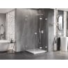 Mexen Lunar-F L folding shower cabin right 100 x 100 cm, transparent, white - 836L-100-100-20-00-P
