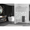 Mexen Kioto+ shower wall with shelf Walk-in 80 x 200 cm, white pattern, chrome - 800-080-121-01-85