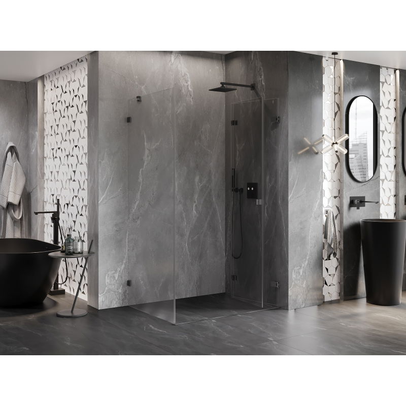 Mexen Lunar-F shower cabin folding right 85 x 70 cm, transparent, gun metal - 836-085-070-95-00-P