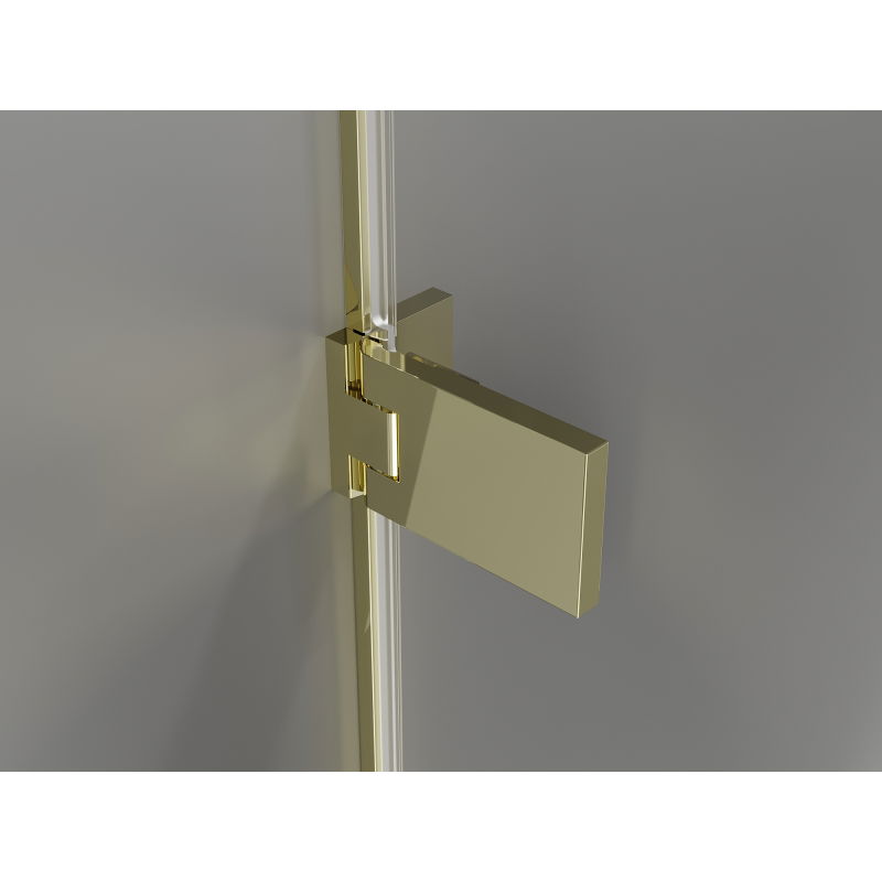 Mexen Lunar-F L folding shower cabin right 80 x 70 cm, transparent, gold - 836L-080-070-50-00-P