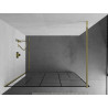 Mexen Kioto Walk-in Shower Screen 90 x 200 cm, Black Pattern 8 mm, Gold - 800-090-101-50-78
