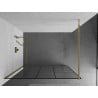 Mexen Kioto shower screen 110 x 200 cm, Transparent/Black pattern 8 mm, Gold - 800-110-101-50-78