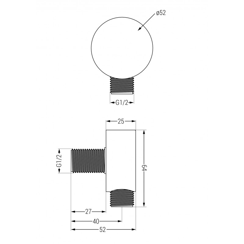 Mexen corner connection, black - 79346-70