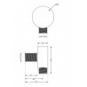 Mexen corner connection, black - 79346-70