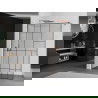 Mexen Kioto shower wall Walk-in 80 x 200 cm, black pattern 8 mm, rose gold - 800-080-101-60-78