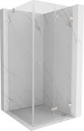 Mexen Lunar-F folding shower cabin right 100 x 100 cm, transparent, brushed nickel - 836-100-100-97-00-P