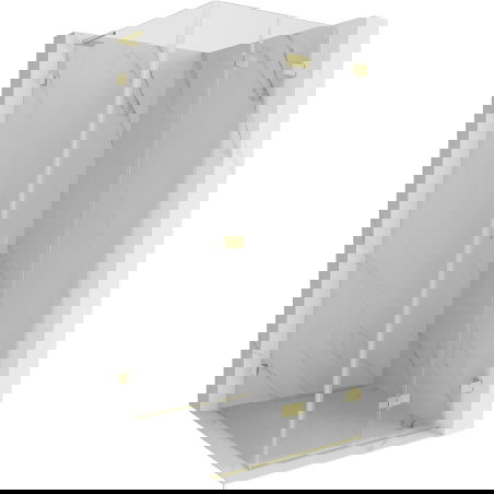 Mexen Lunar-F L foldable shower enclosure right 70 x 70 cm, transparent, brushed gold - 836L-070-070-55-00-P