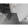 Mexen Kioto Walk-in Shower Wall 110 x 200 cm, Black Pattern 8 mm, Rose Gold - 800-110-101-60-78