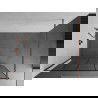 Mexen Kioto shower screen 140 x 200 cm, Transparent/Black pattern 8 mm, Rose gold - 800-140-101-60-78