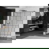 Mexen Kioto shower screen 100 x 200 cm, Transparent/Black pattern 8 mm, Black - 800-100-101-70-78