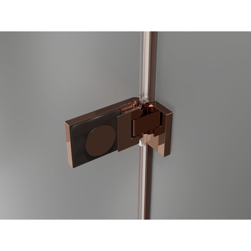 Mexen Lunar-F L folding shower enclosure right 70 x 70 cm, transparent, rose gold - 836L-070-070-60-00-P