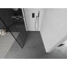 Mexen Kioto Walk-in shower wall 110 x 200 cm, black pattern 8 mm, black - 800-110-101-70-78