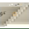 Mexen Elix granite sink single-bowl 600 x 500 mm, beige, gold siphon - 6525601005-69-G