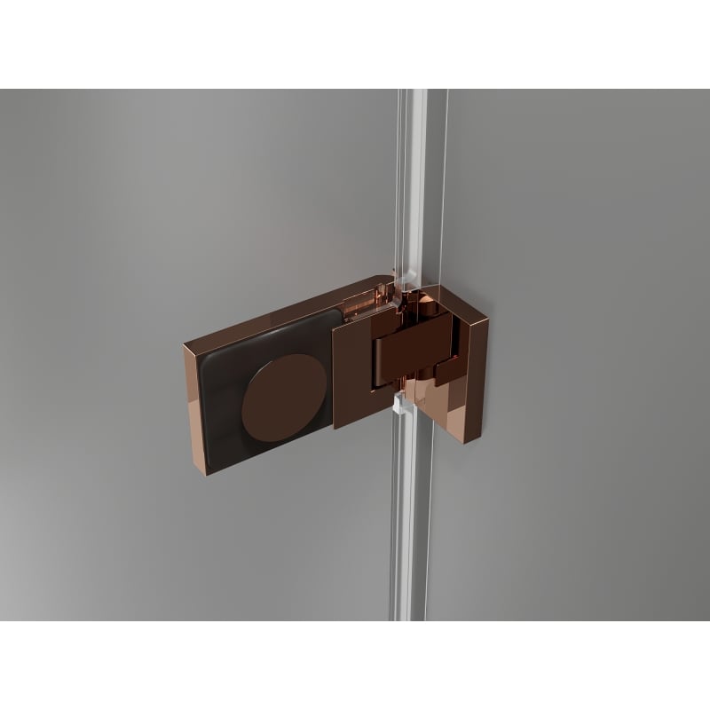 Mexen Lunar-F L Folding Shower Enclosure Right 85 x 80 cm, Transparent, Rose Gold - 836L-085-080-60-00-P