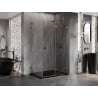 Mexen Lunar-F L Folding Shower Enclosure Right 85 x 80 cm, Transparent, Rose Gold - 836L-085-080-60-00-P