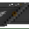 Mexen Elix granite sink 1-chamber 600 x 500 mm, black/silver metallic, golden siphon - 6525601005-73-G