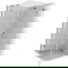 Mexen Lunar-F L folding shower cabin right 90 x 90 cm, transparent, rose gold - 836L-090-090-60-00-P