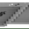 Mexen Elix granite sink 1-bowl 600 x 500 mm, grey, black siphon - 6525601005-71-B