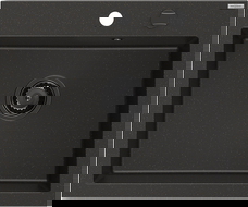 Mexen Elix granite sink 1-bowl 600 x 500 mm, black/gold metallic, black siphon - 6525601005-75-B