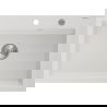 Mexen Elix granite sink 1-bowl 700 x 500 mm, white, chrome siphon - 6526701005-20