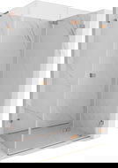 Mexen Lunar-F L folding shower cabin right 90 x 70 cm, transparent, brushed copper - 836L-090-070-65-00-P