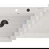 Mexen Elix granite sink 1-bowl 700 x 500 mm, white, black siphon - 6526701005-20-B