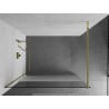 Mexen Kioto Walk-in Shower Wall 130 x 200 cm, Transparent/Frosted 8 mm, Gold - 800-130-101-50-35