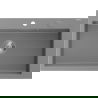 Mexen Elix 1-bowl Granite Sink 800 x 500 mm, Gray, Chrome Siphon - 6527801005-71