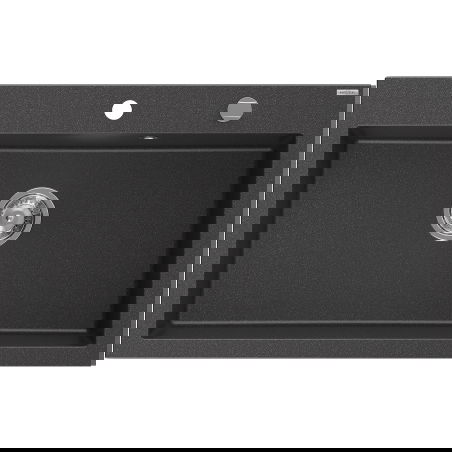 Mexen Elix 1-Bowl Granite Sink 800 x 500 mm, Black Speckled, Chrome Siphon - 6527801005-76