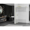 Mexen Kioto Walk-in Shower Wall 140 x 200 cm, Transparent/Frost 8 mm, Gold - 800-140-101-50-35