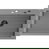 Mexen Elix granite sink 1-bowl 800 x 500 mm, grey, black siphon - 6527801005-71-B
