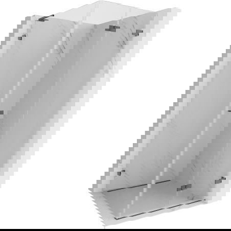 Mexen Lunar-F L shower cabin foldable right 70 x 70 cm, transparent, brushed gun gray - 836L-070-070-66-00-P