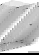 Mexen Lunar-F L foldable shower cabin right 80 x 70 cm, transparent, gun gray brushed - 836L-080-070-66-00-P