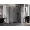 Mexen Lunar-F L right foldable shower cabin 90 x 70 cm, transparent, brushed gun gray - 836L-090-070-66-00-P