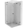 Mexen Lunar-F L folding shower cabin right 80 x 80 cm, transparent, gun gray brushed - 836L-080-080-66-00-P