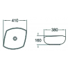 Mexen Enrica countertop basin 41 x 38 cm, white - 21904100