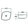 Mexen Enrica countertop sink 41 x 38 cm, white - 21904100