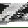 Mexen Kioto+ shower wall with shelf Walk-in 100 x 200 cm, white pattern, chrome - 800-100-121-01-85