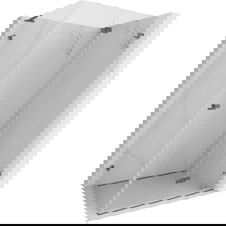 Mexen Lunar-F L foldable shower cabin right 95 x 90 cm, transparent, brushed gun gray - 836L-095-090-66-00-P