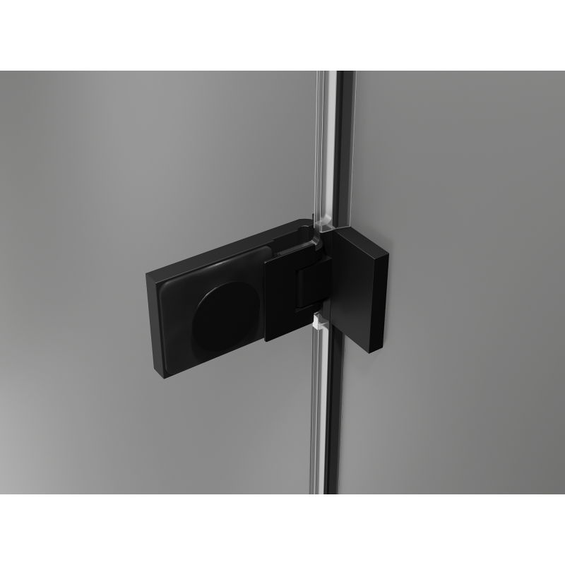 Mexen Lunar-F L folding shower cabin right 75 x 70 cm, transparent, black - 836L-075-070-70-00-P