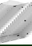 Mexen Lunar-F L folding shower cabin right 100 x 90 cm, transparent, black - 836L-100-090-70-00-P