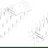 Mexen Lunar T shower enclosure pivot left 130 x 70 cm, transparent, white - 834T-130-070-20-00-L