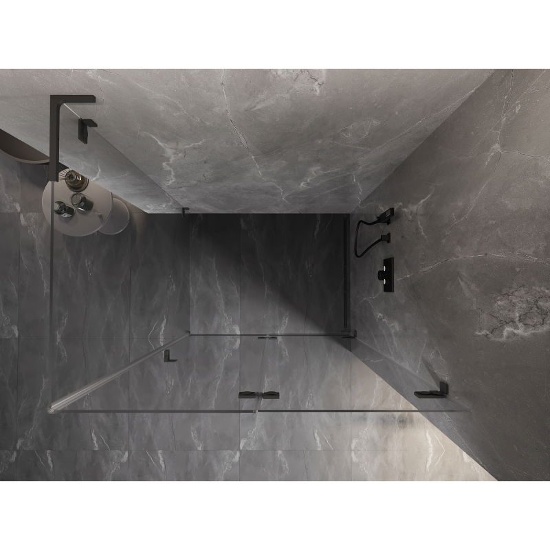 Mexen Lunar-F L right folding shower cabin 85 x 80 cm, transparent, gun metal - 836L-085-080-95-00-P