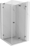 Mexen Lunar-F L folding shower cabin right 100 x 100 cm, transparent, gun metal - 836L-100-100-95-00-P