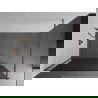 Mexen Kioto shower screen 140 x 200 cm, Graphite 8 mm, Rose gold - 800-140-101-60-40