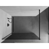Mexen Kioto Walk-in shower wall 130 x 200 cm, graphite 8 mm, black - 800-130-101-70-40